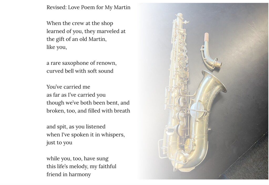 Poem: Dear Martin (tenor sax)