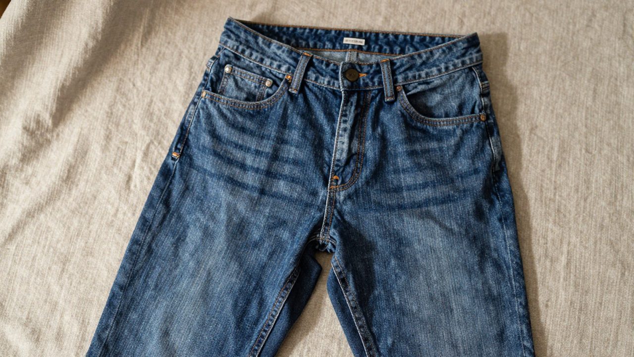 Illustration for jeans for beer belly