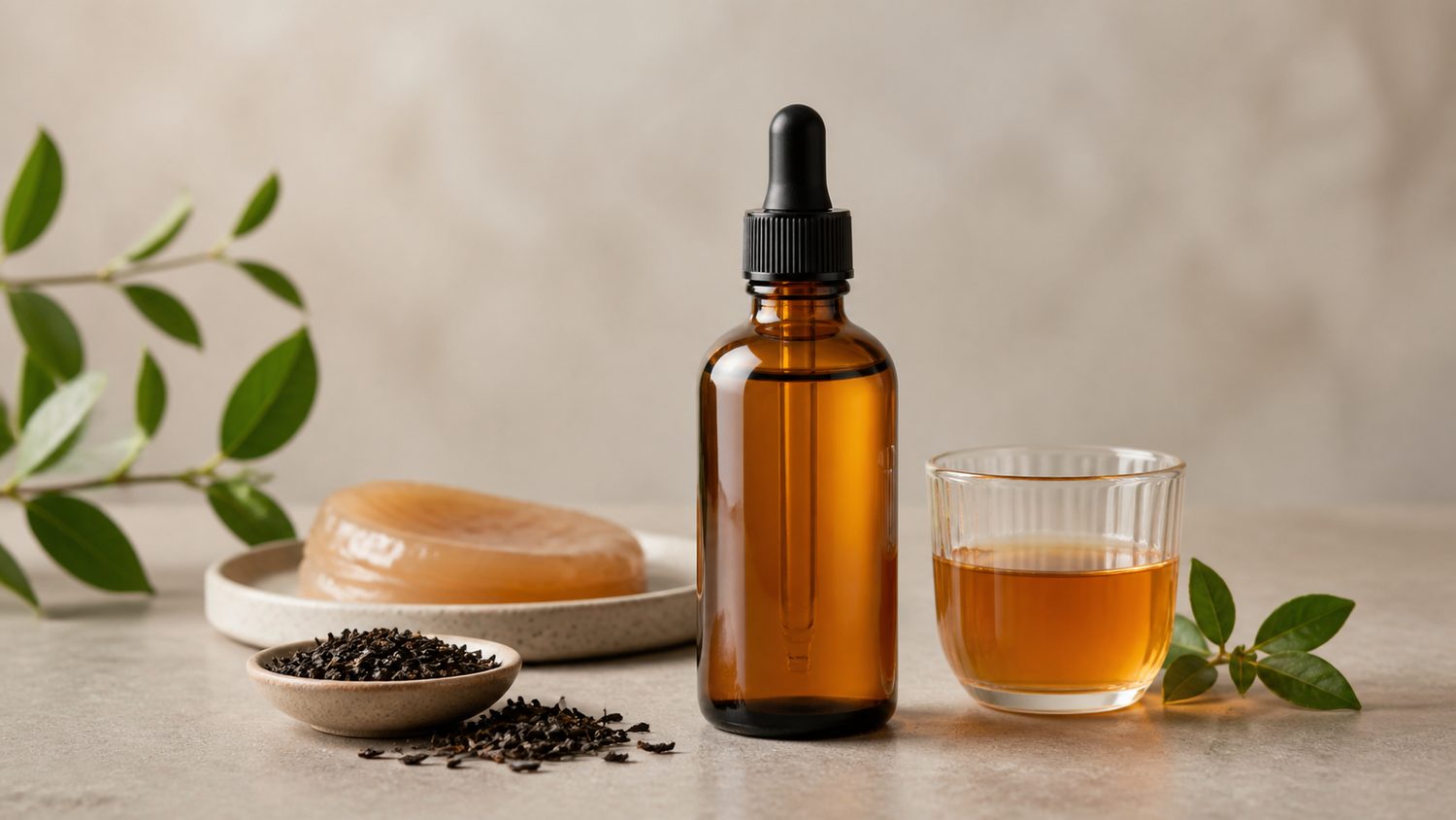 Illustration for kombucha extract all natural organic