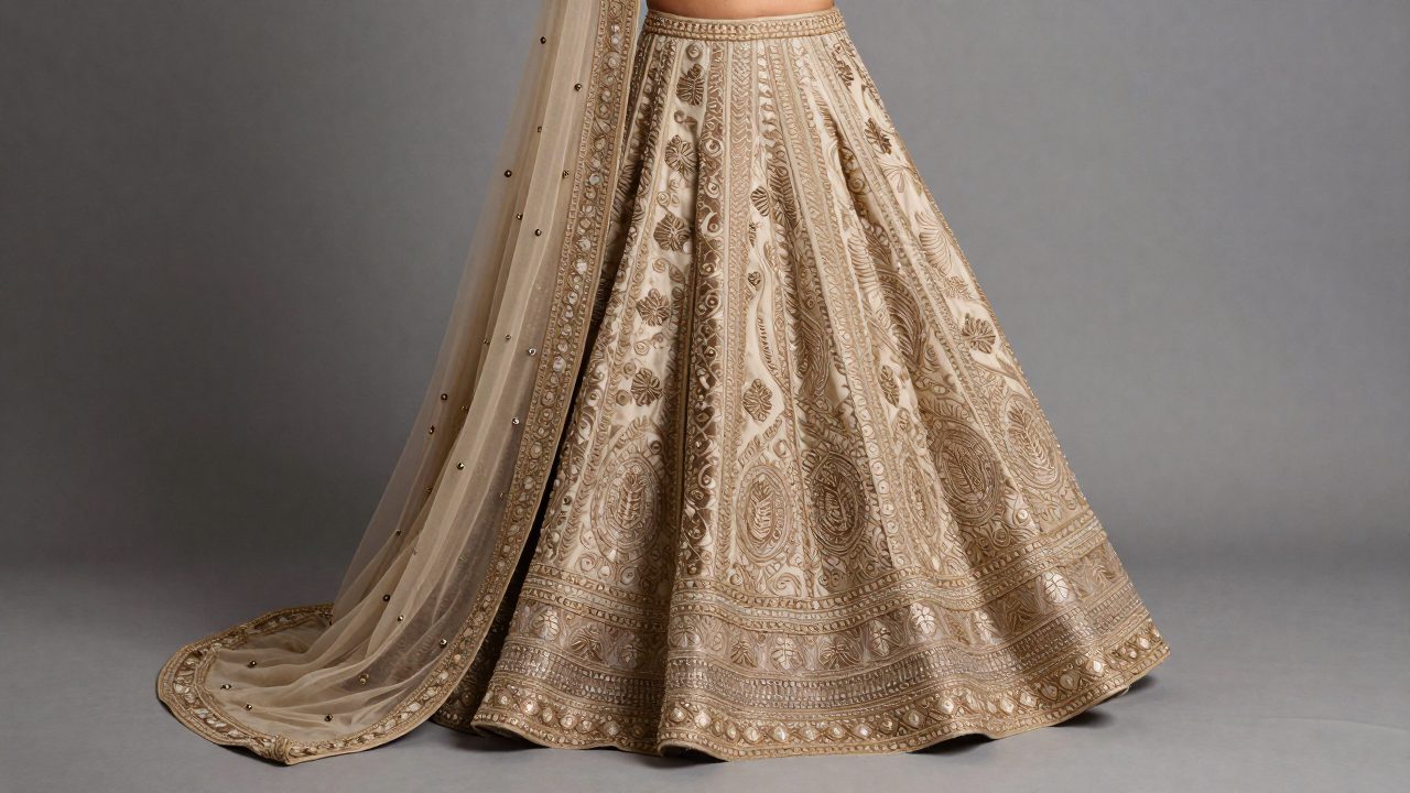 Illustration for lehengas for weddings in india