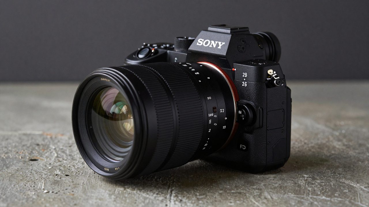 Illustration for lens for sony a850