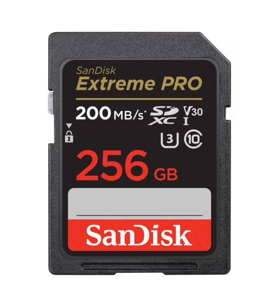 SanDisk Extreme Pro SDXC UHS-I U3 V30 256GB Card