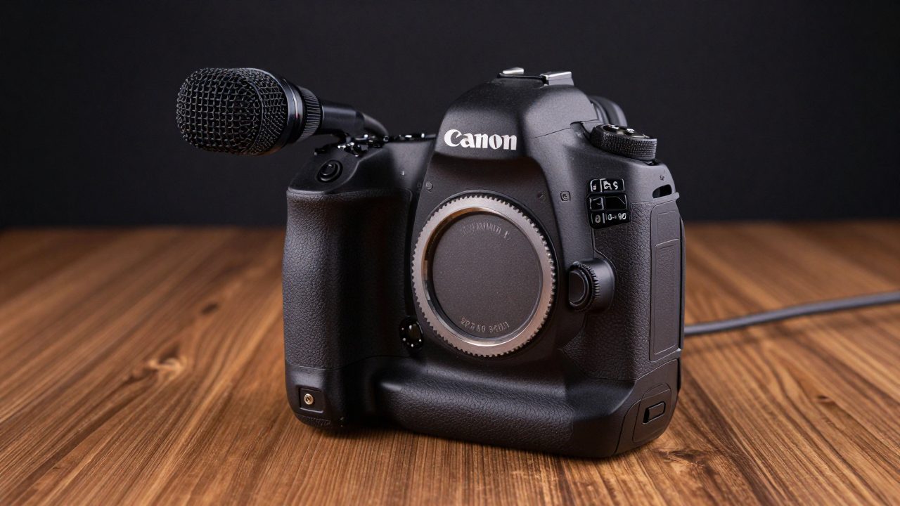 Illustration for microphone for canon 5d mark iv