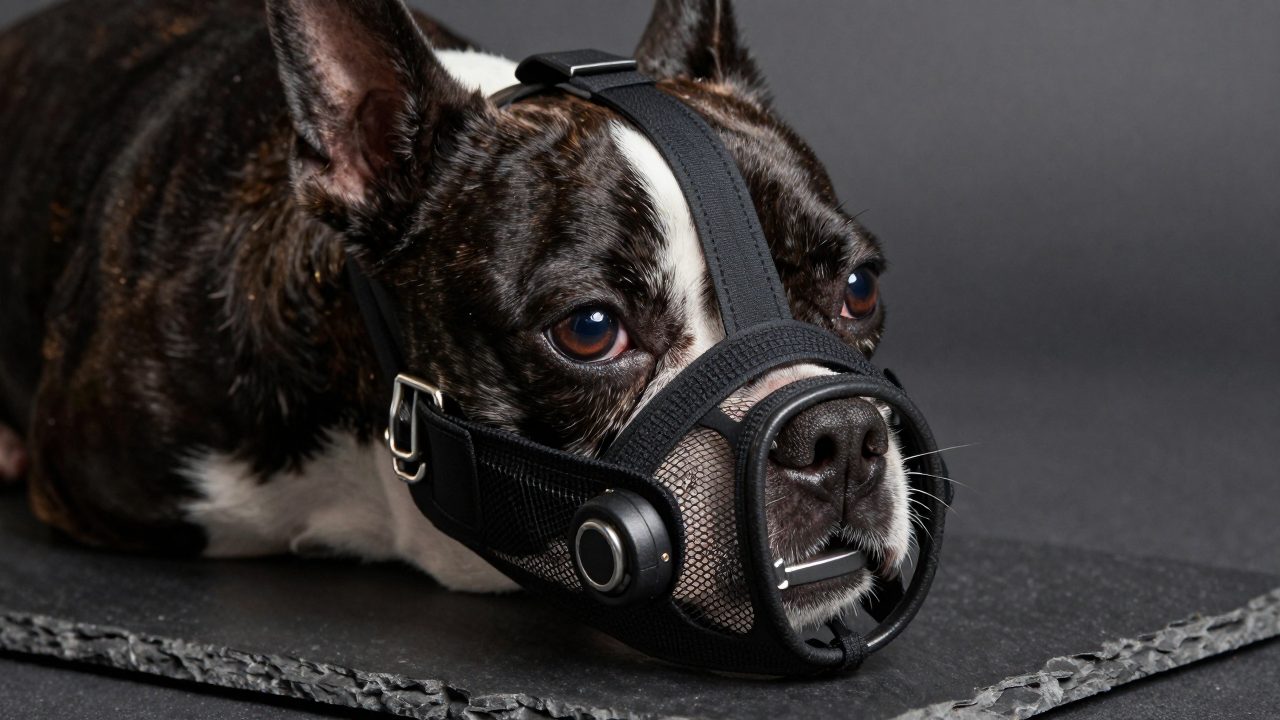 Illustration for muzzle for boston terrier