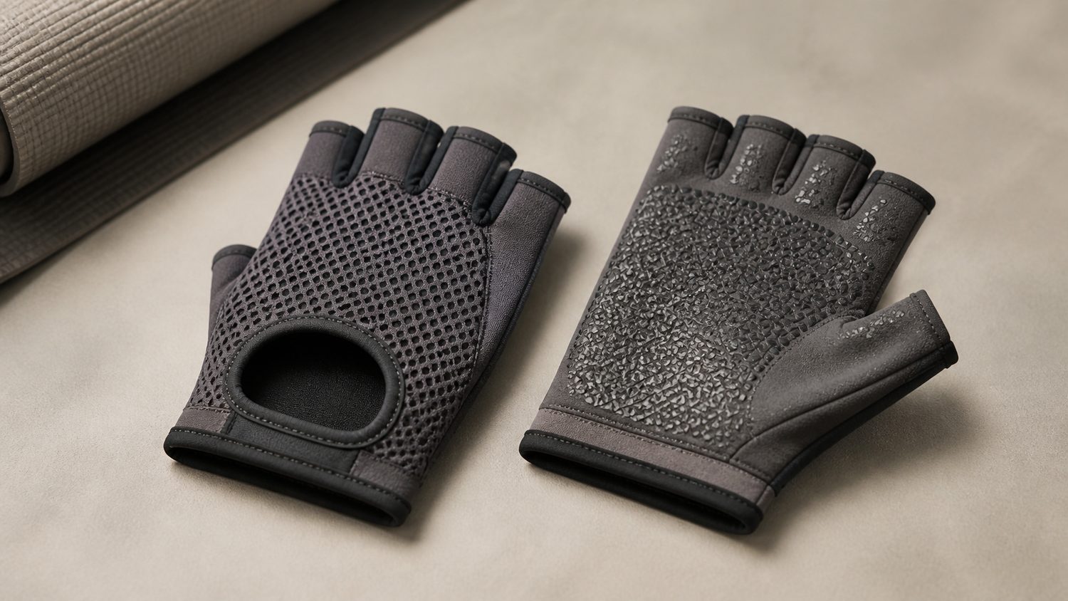 Illustration for non slip yoga gloves