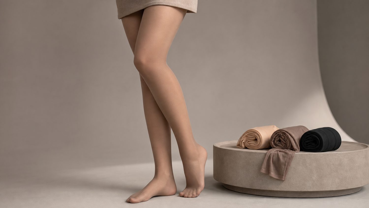 Illustration for nylons to hide cellulite