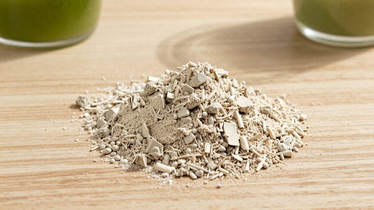 Illustration for organic barley grass juice powder