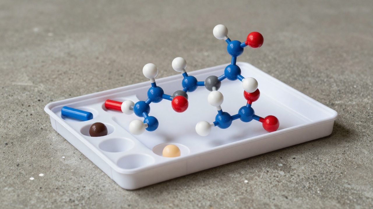 Illustration for organic chemistry model kit