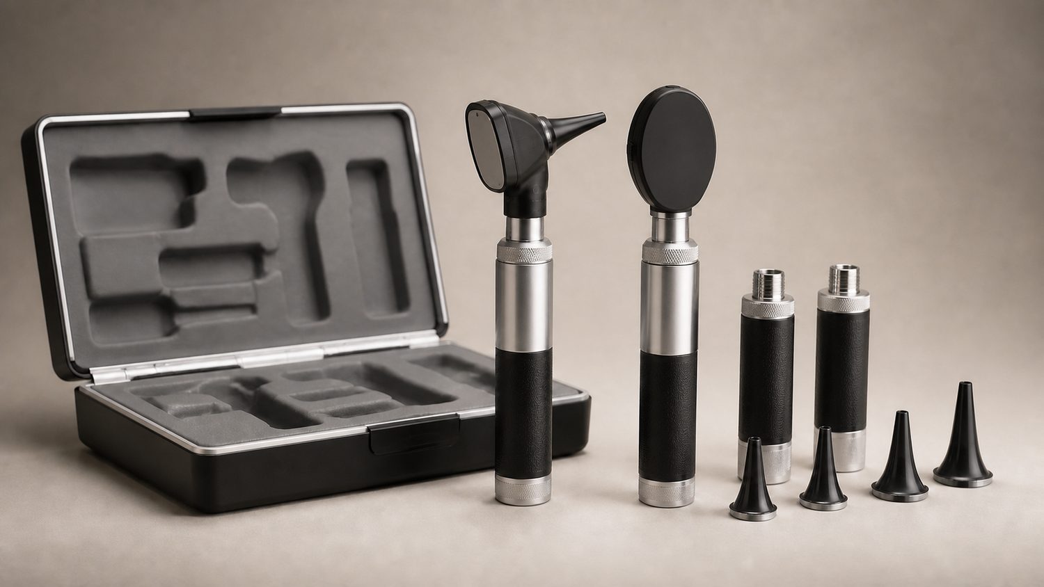 Illustration for otoscope and ophthalmoscope set