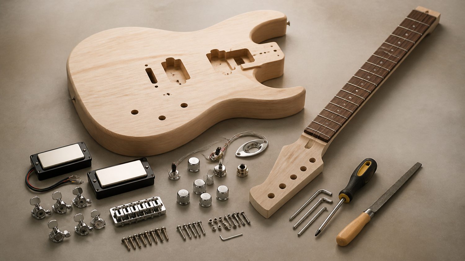 Illustration for prs diy guitar kit