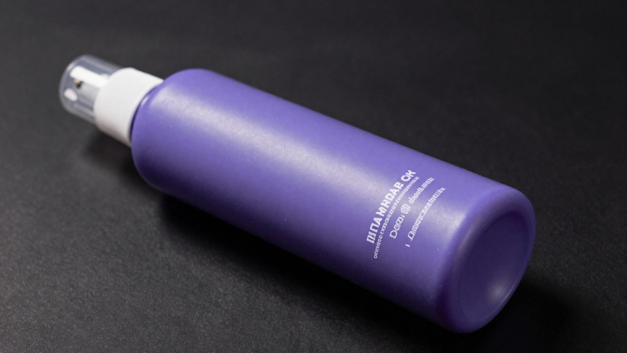 Illustration for purple shampoo for dogs
