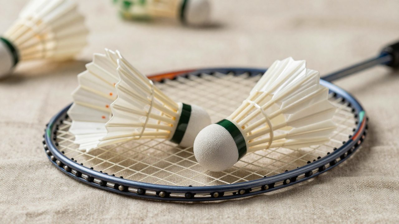 Illustration for racket for plastic shuttle