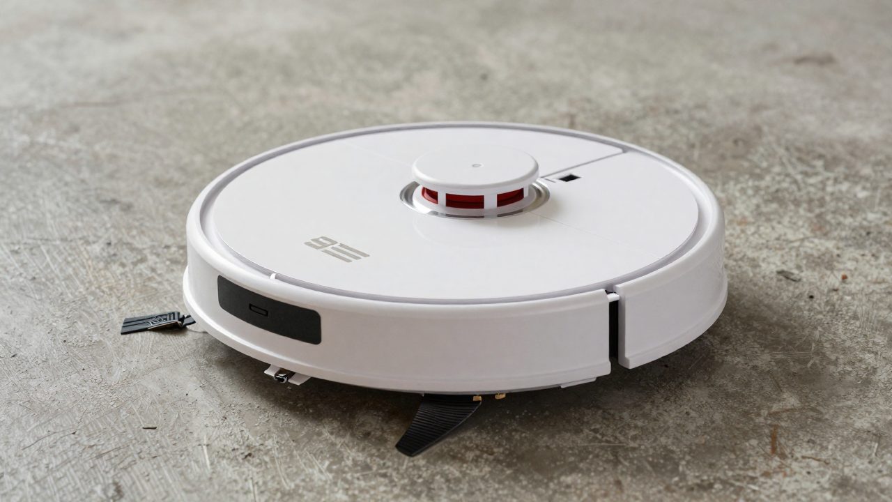 Illustration for robot vacuum for concrete floors
