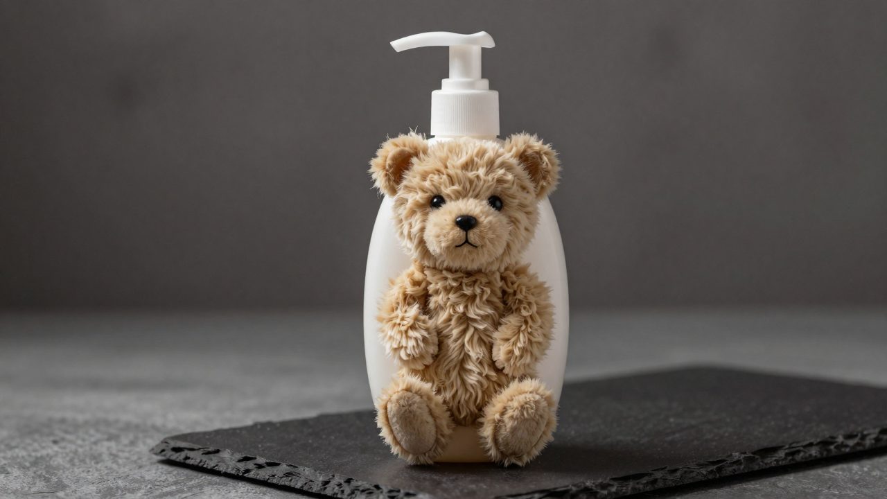 Illustration for shampoo for teddy bear puppies