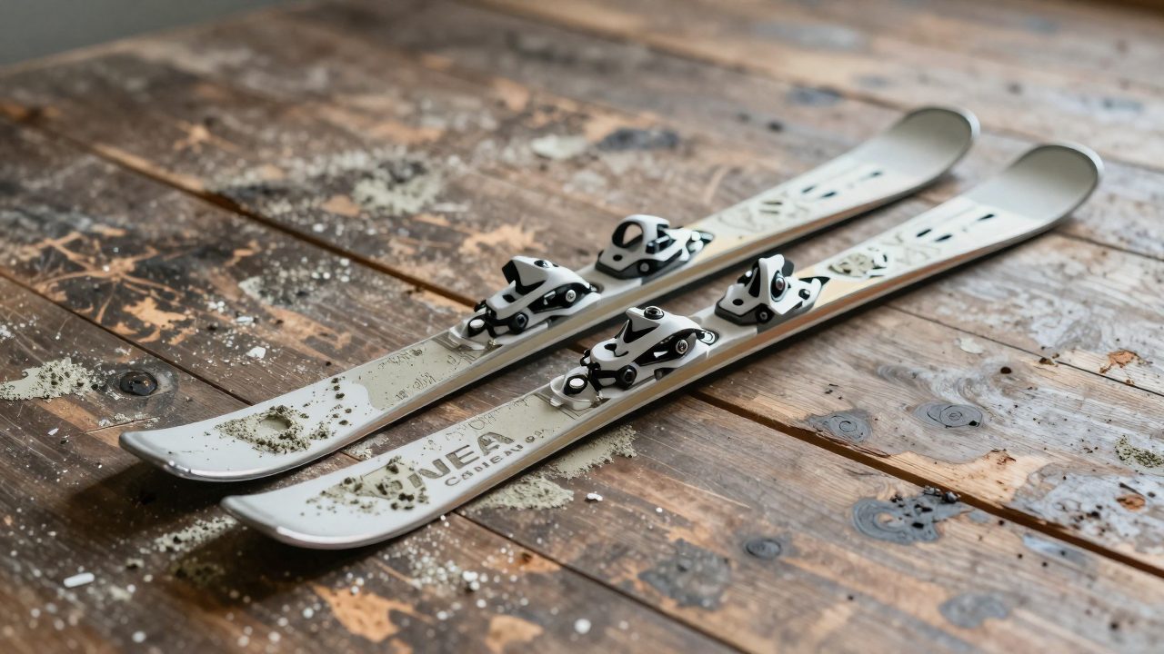 Illustration for skis for sierra cement