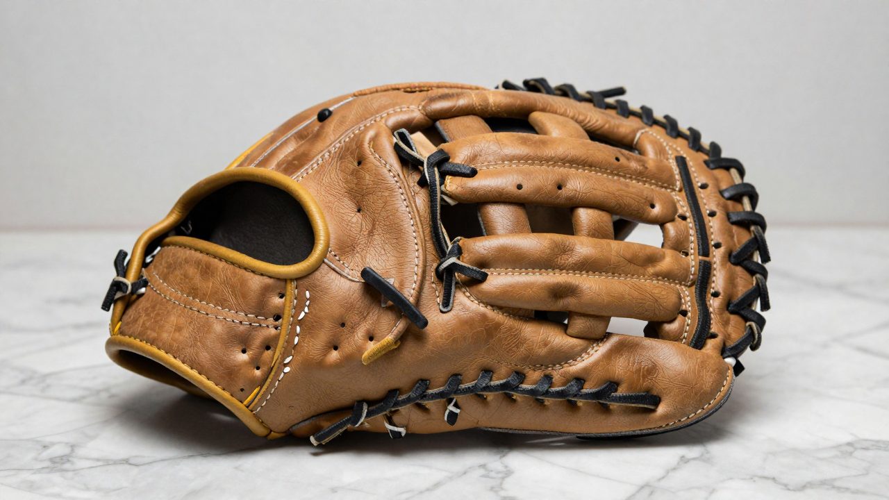 Illustration for slow pitch softball first base mitt