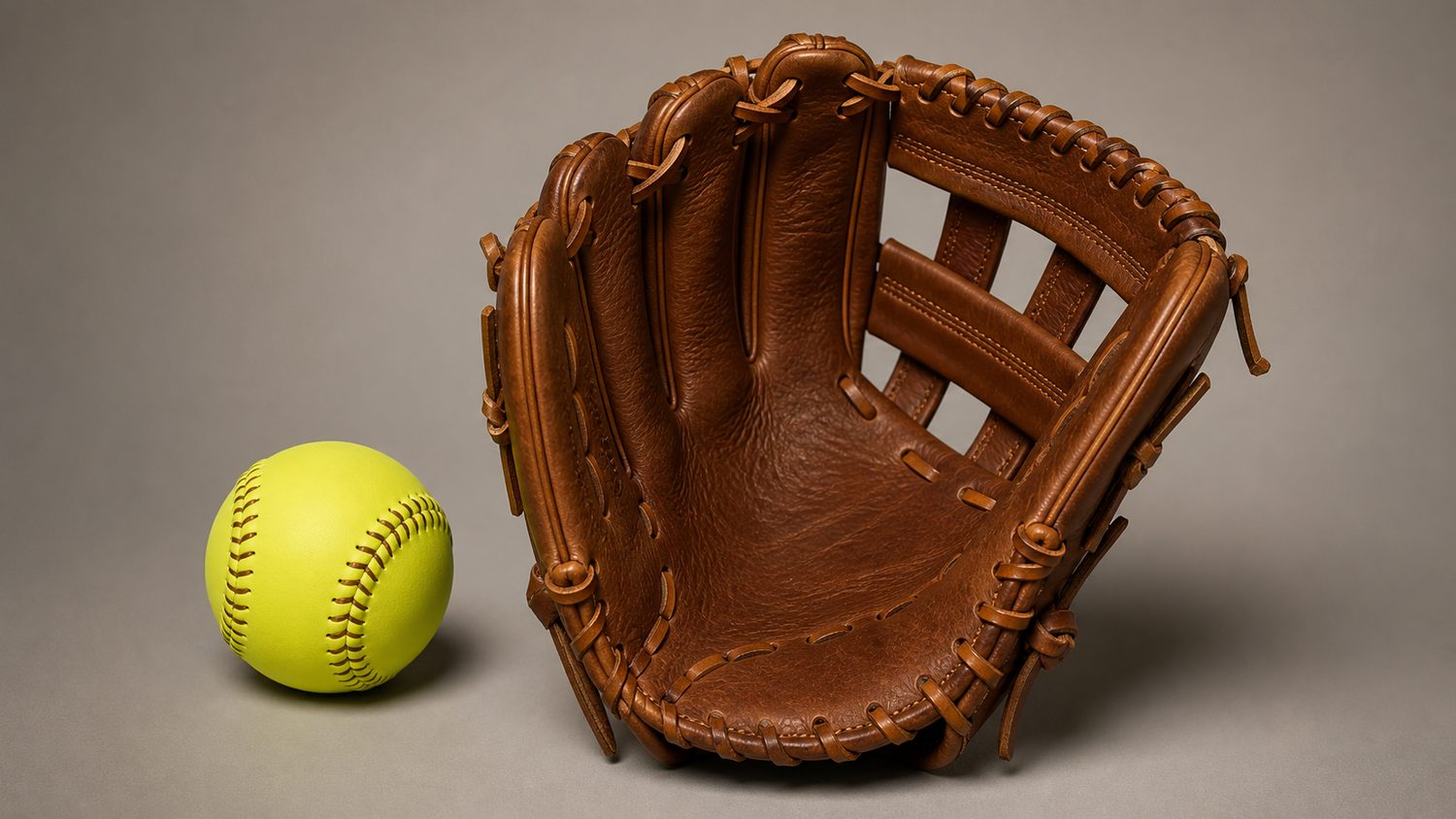 Illustration for slowpitch softball glove shortstop