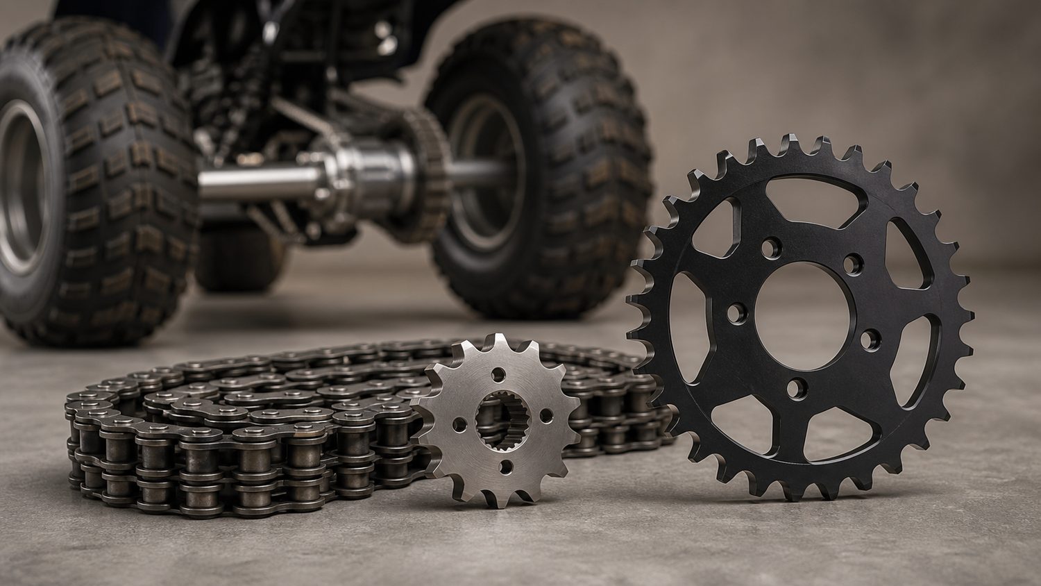Illustration for sprocket setup for trx450r