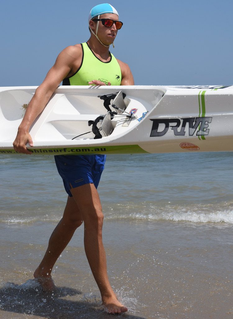 Navarre Beach Lifeguard Carrying Surfski