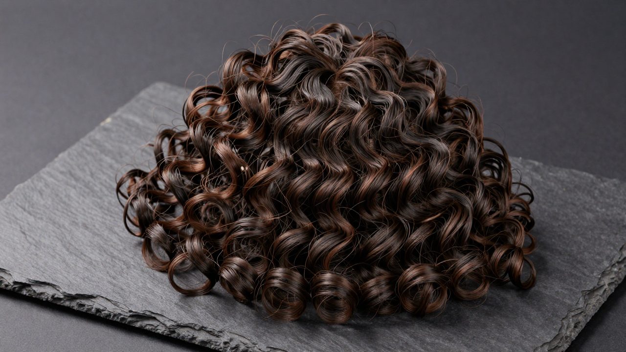 Illustration for synthetic curly lace front wigs