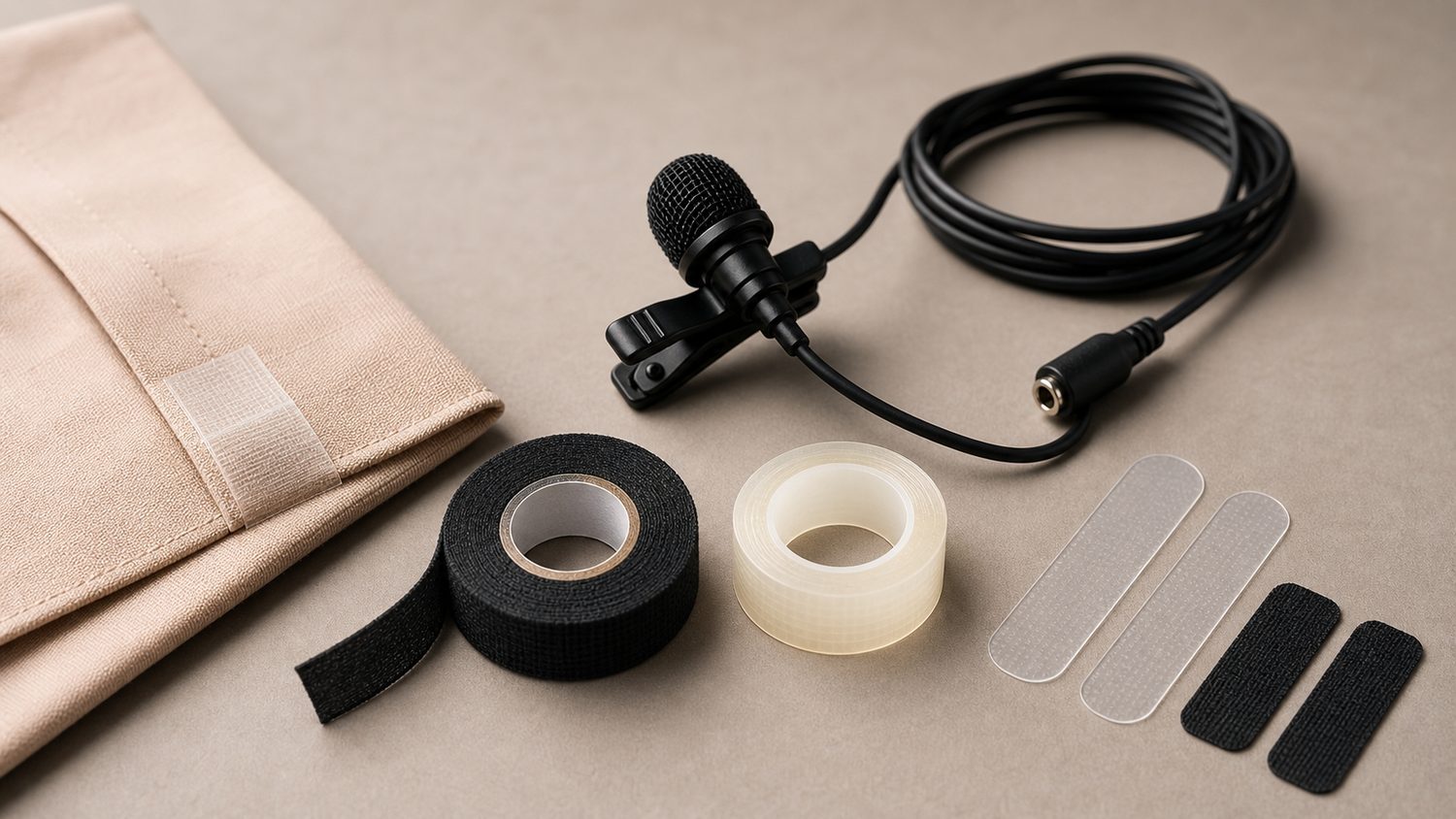 Illustration for tape for lav mics