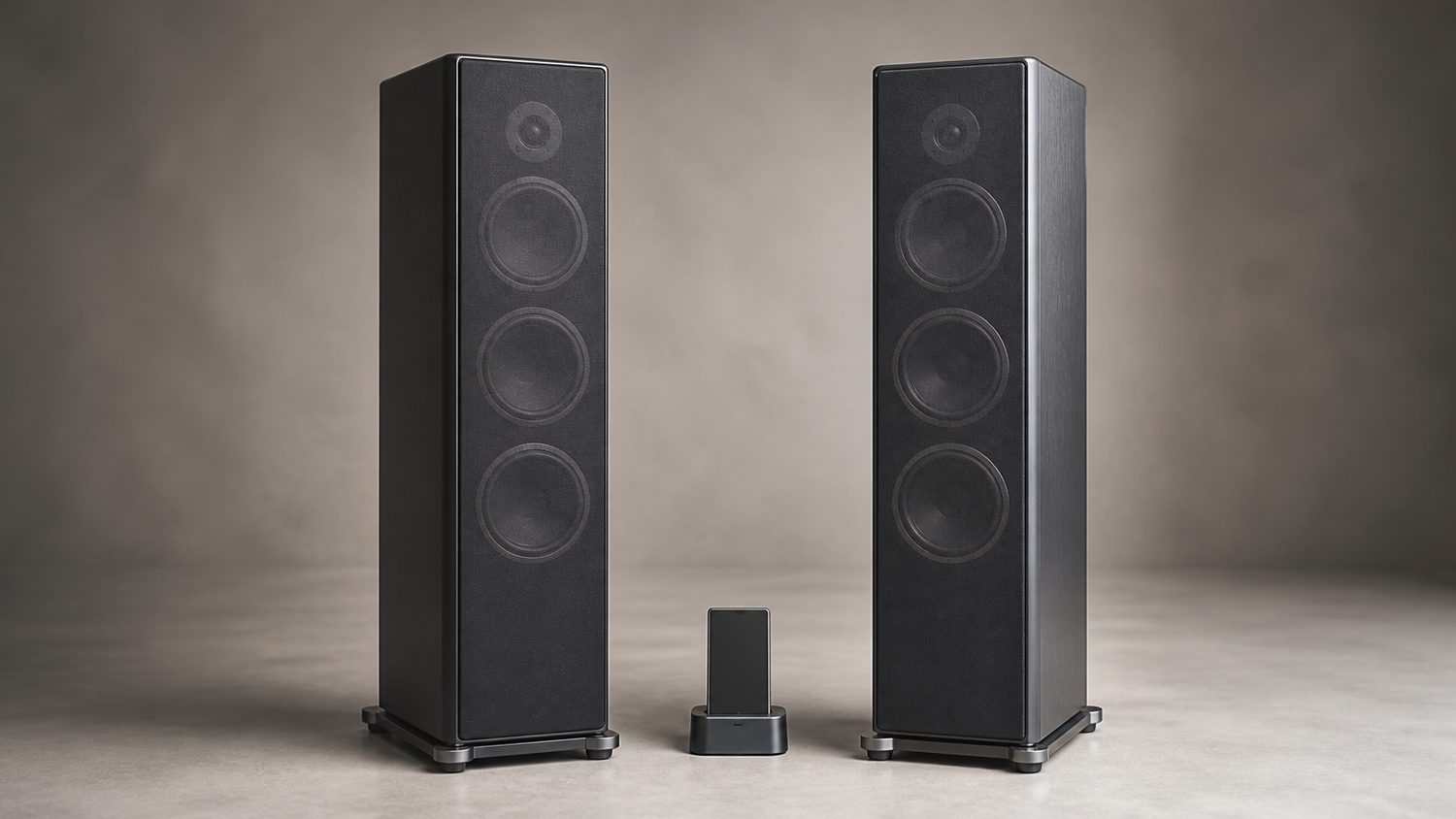 Illustration for tower speakers for ipod