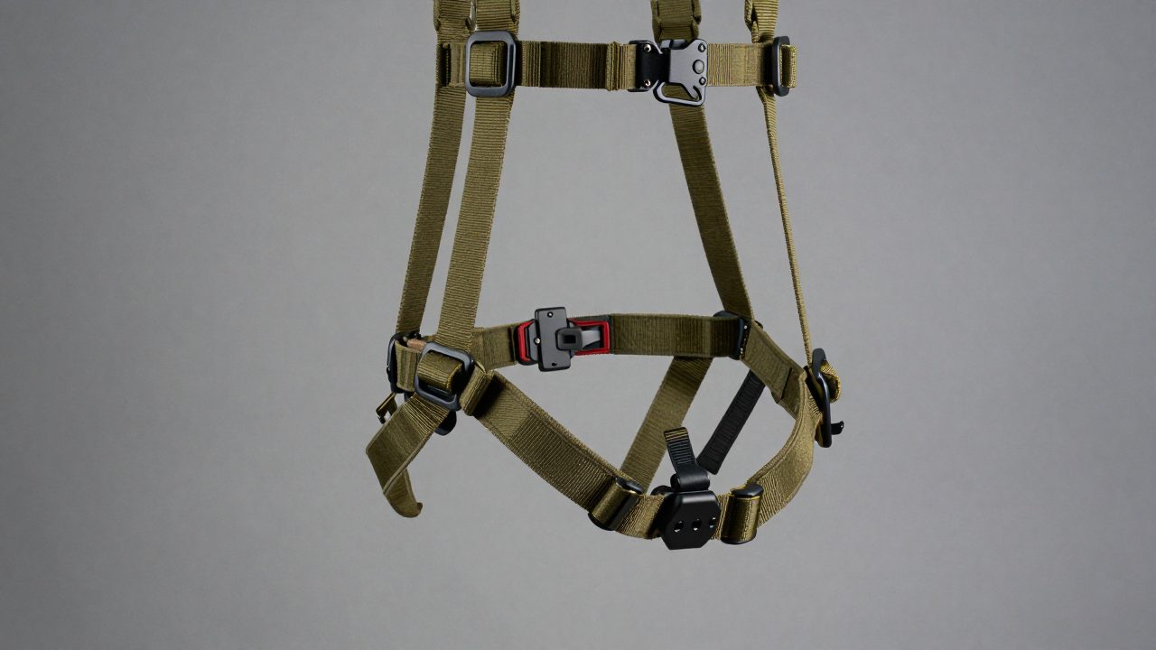 Illustration for tree stand harness for big guys