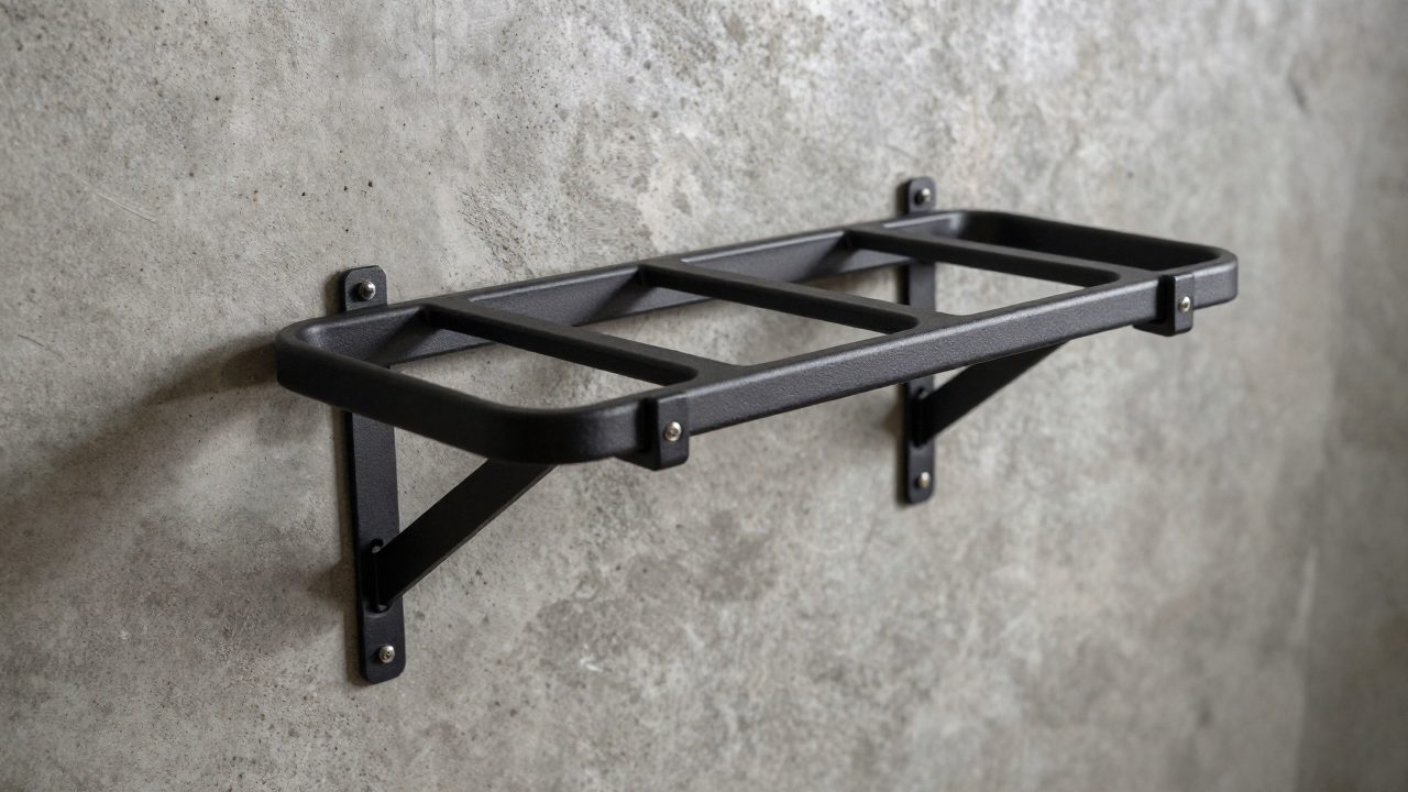 Illustration for wall mount kayak rack