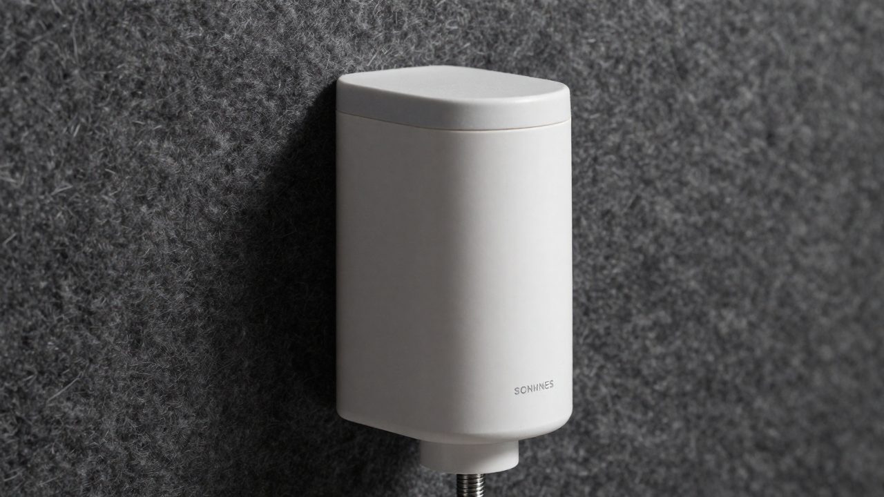 Illustration for wall mounted shower gel dispenser