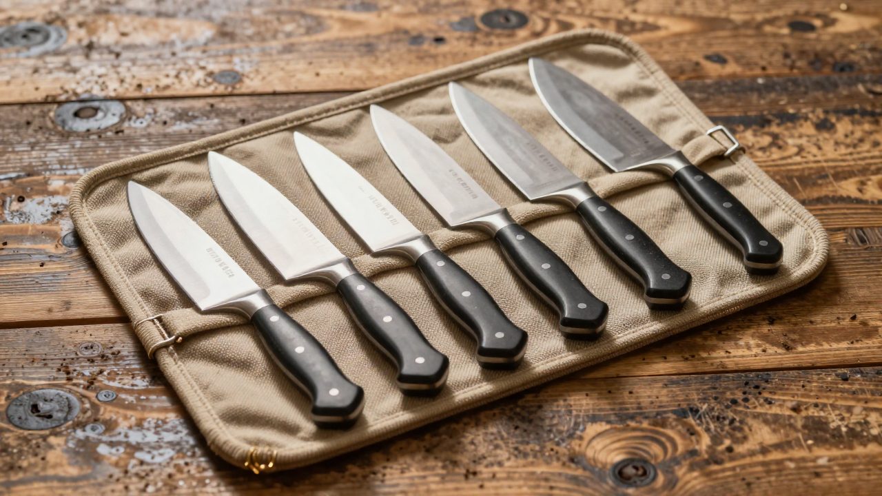 Illustration for wild game butcher knife set
