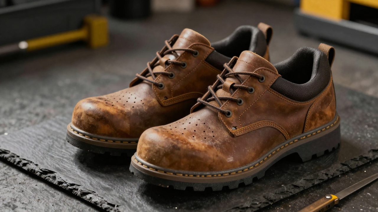 Illustration for work shoes for mechanics