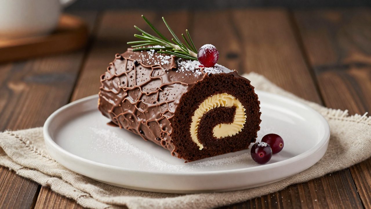 Illustration for buche de noel chicago