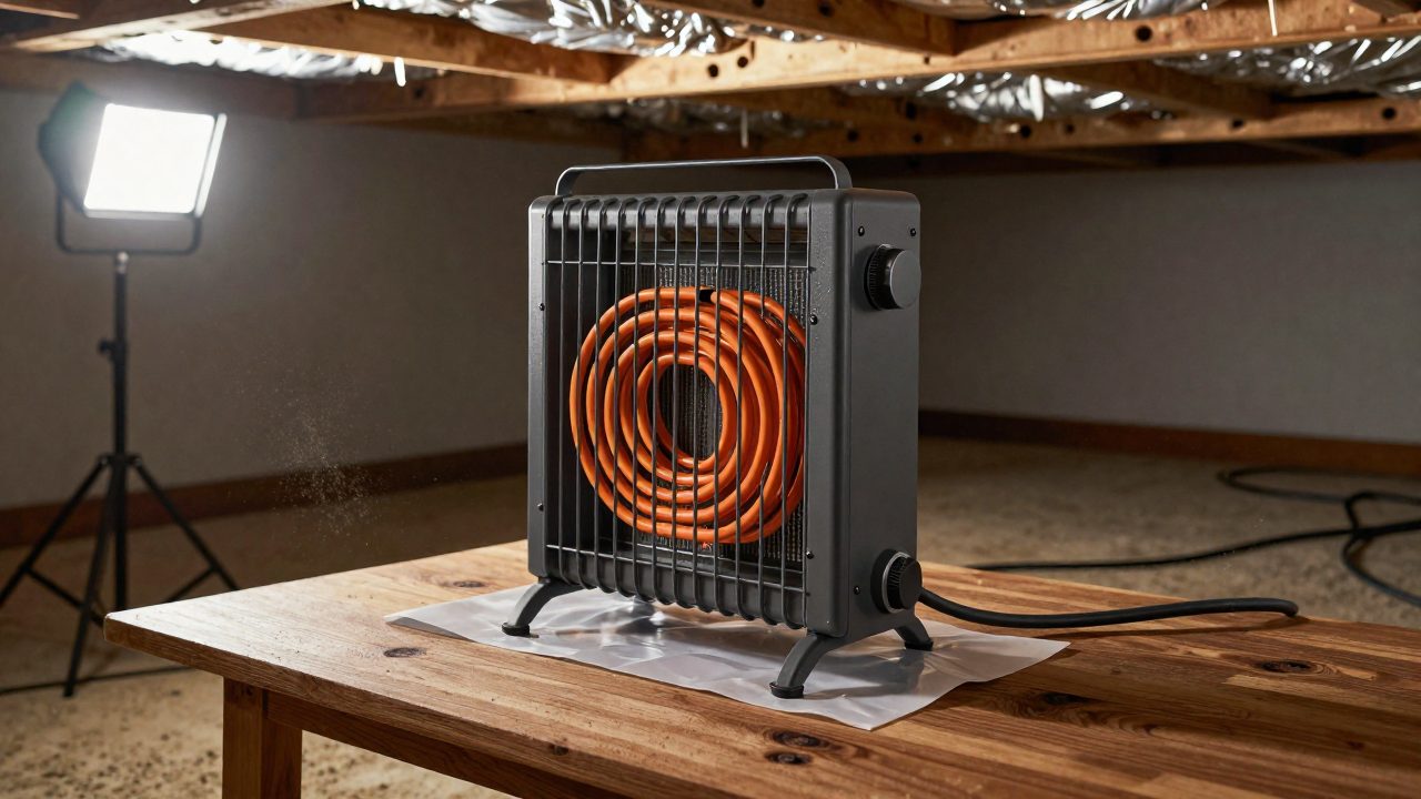 Illustration for electric crawl space heater