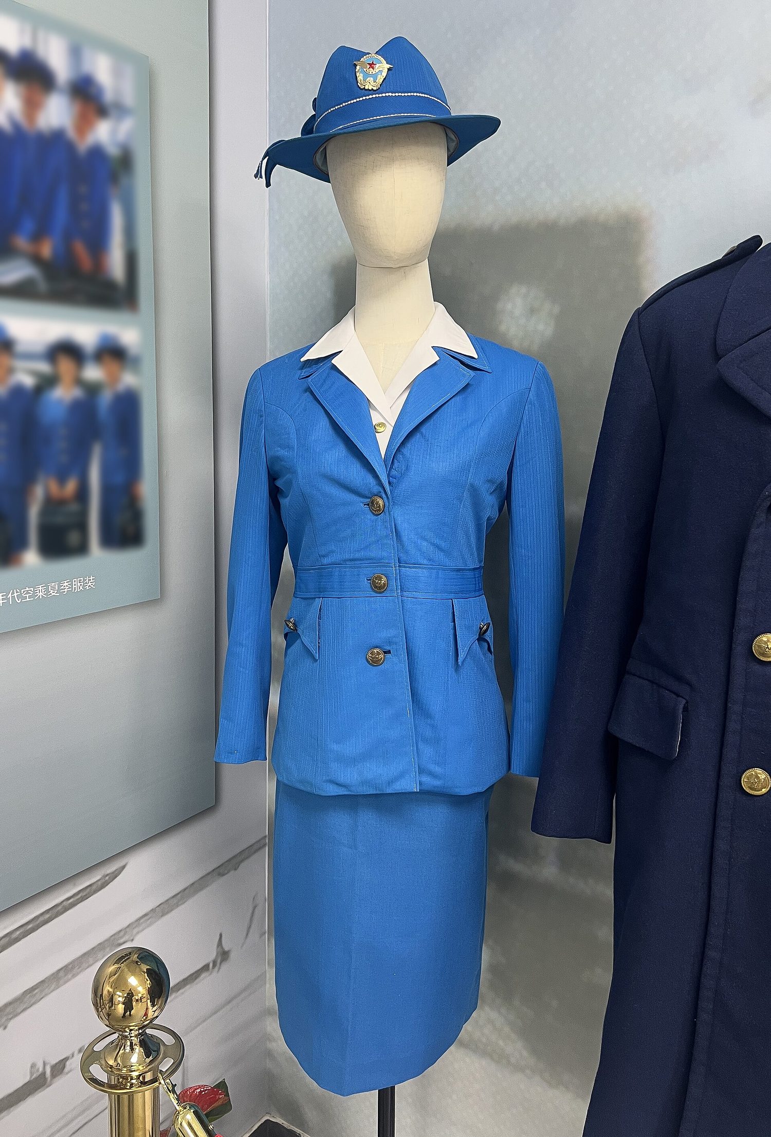 1980s female flight attendant uniform of CAAC at CAMC (20260308121252)