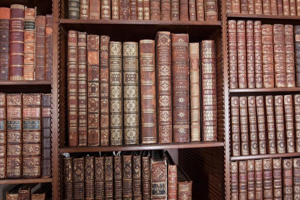 Free antique books shelf photo