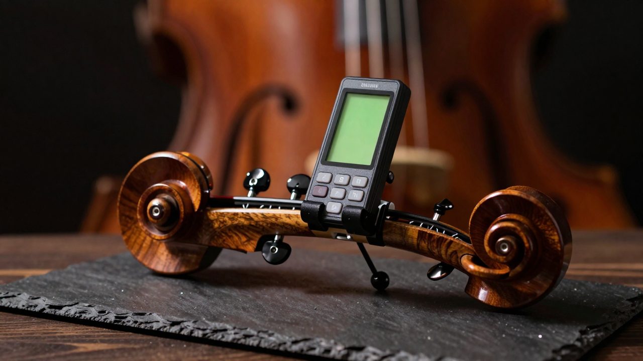 Illustration for tuner for upright bass